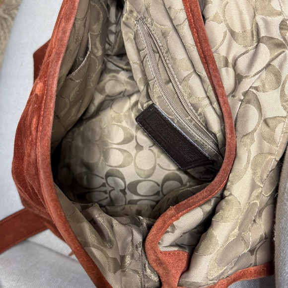 ‘03 Coach Soho SET Paprika Rust Suede Corset Hippie Crossbody & NWT Wristlet - Picture 10 of 12